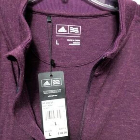 NWT ADIDAS Climawarm Wool Quarter Zip Pullover L - Picture 4 of 9